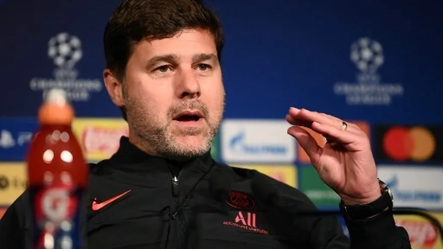 Pochettino habla en conferencia de prensa.