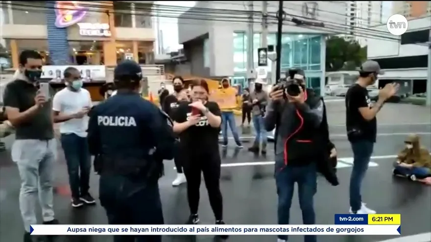 Protesta en Calle 50 dejó siete retenidos