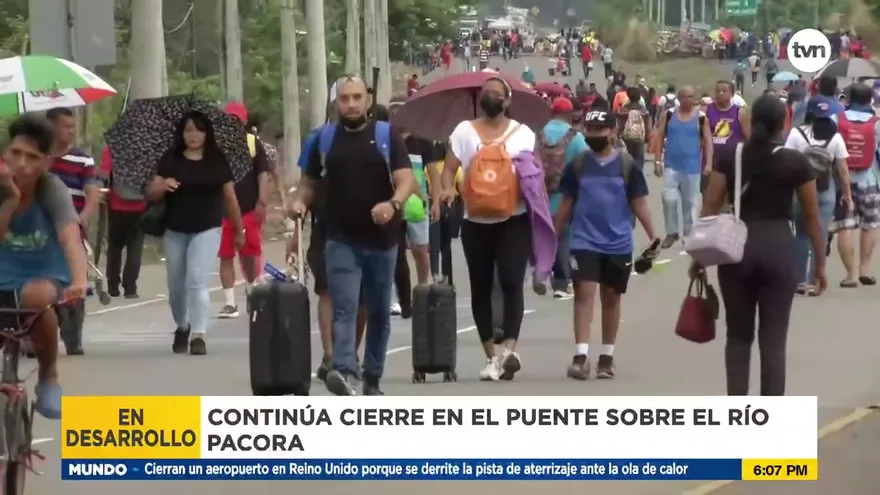 Continúa el cierre en el puente sobre el río Pacora