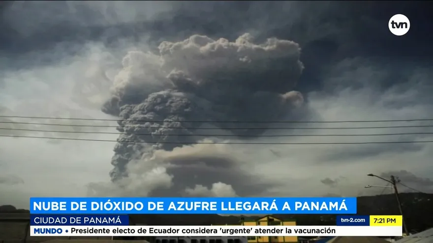 Nube de dióxido de azufre llegarán a Panamá este martes