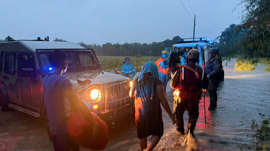 Personas evacuadas en Barú, Chiriquí