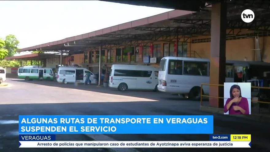 Transportistas veragüenses suspenden parcialmente el servicio