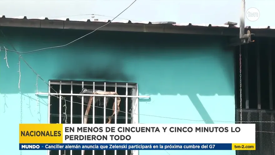 Familia pierde todo en 55 minutos de incendio