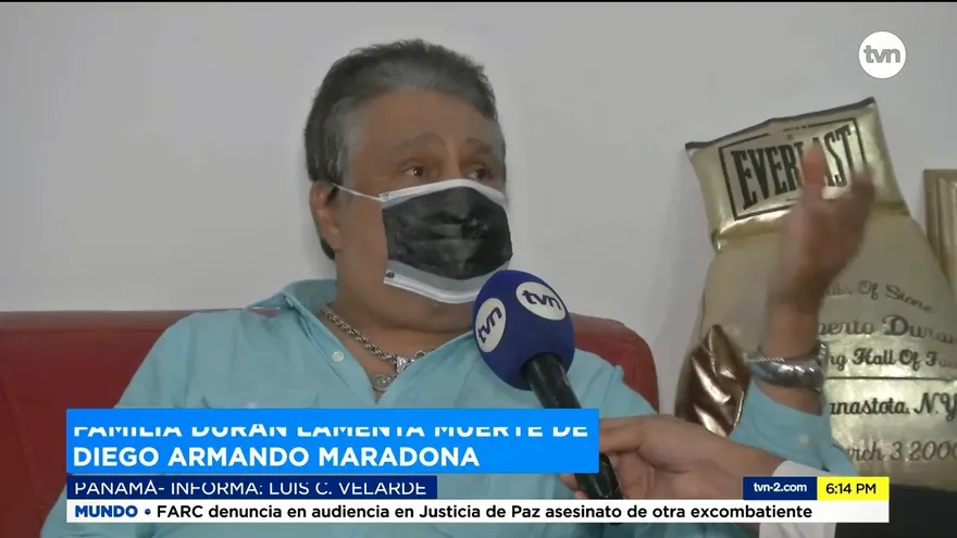 Durán asombrado por la muerte de Maradona