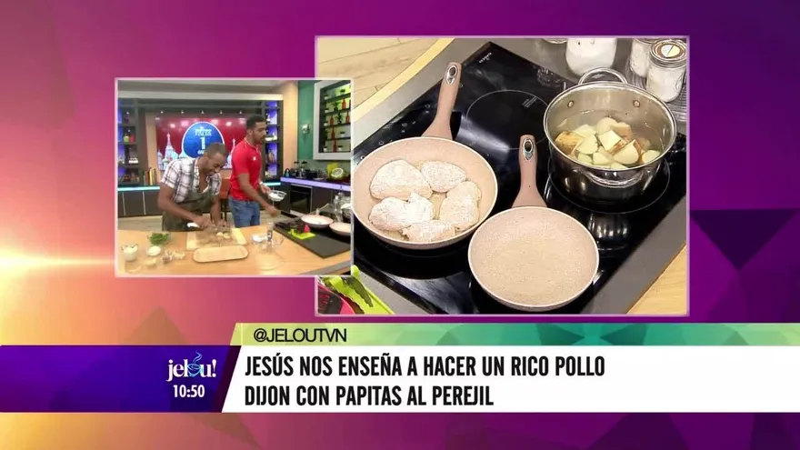 Jesús nos enseña a hacer un rico pollo Dijon con papas al perejil