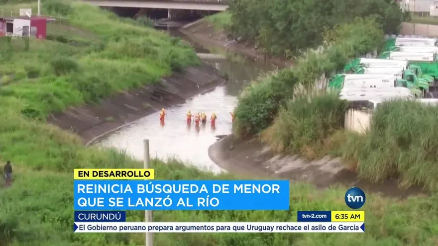Reinicia búsqueda de menor en río Curundú