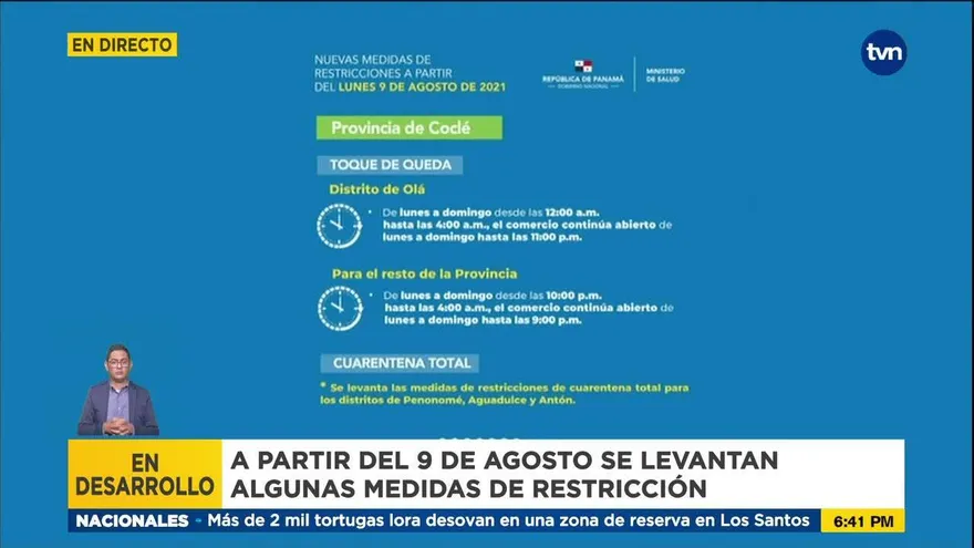 Se elimina la cuarentena de domingos en tres distritos de Coclé