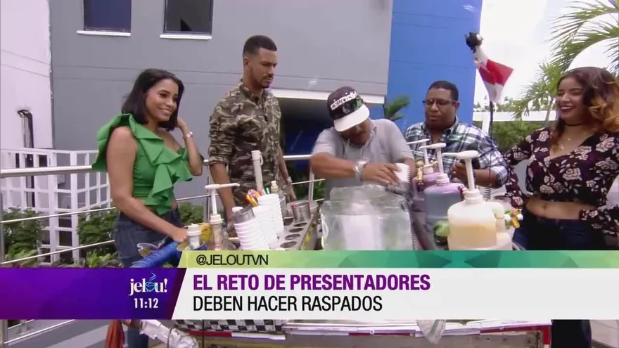 Los presentadores demostraron su habilidad de hacer raspaos en el reto de hoy