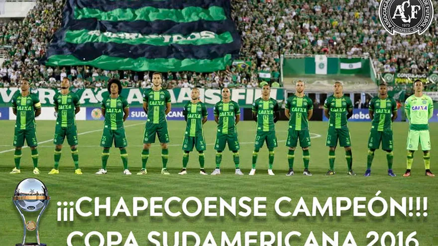 Chapecoense es declarado de forma oficial, como campeón de la Sudamericana