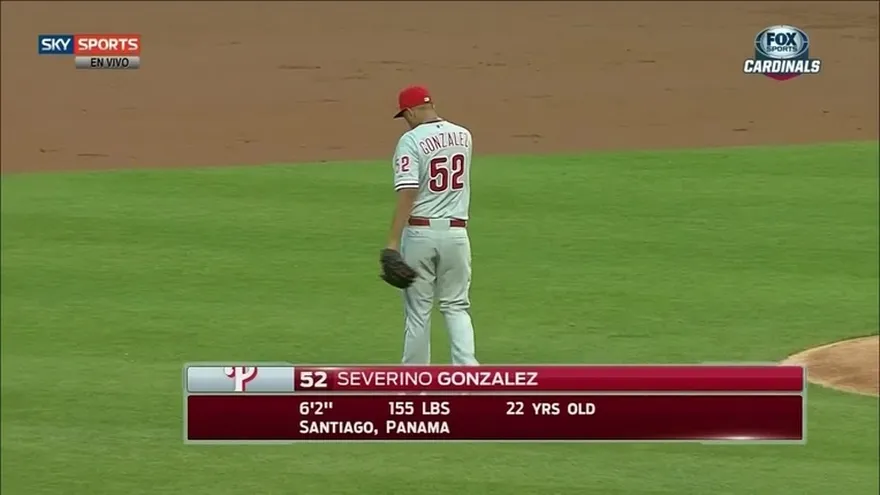 Severino González en su debut en las gran carpa