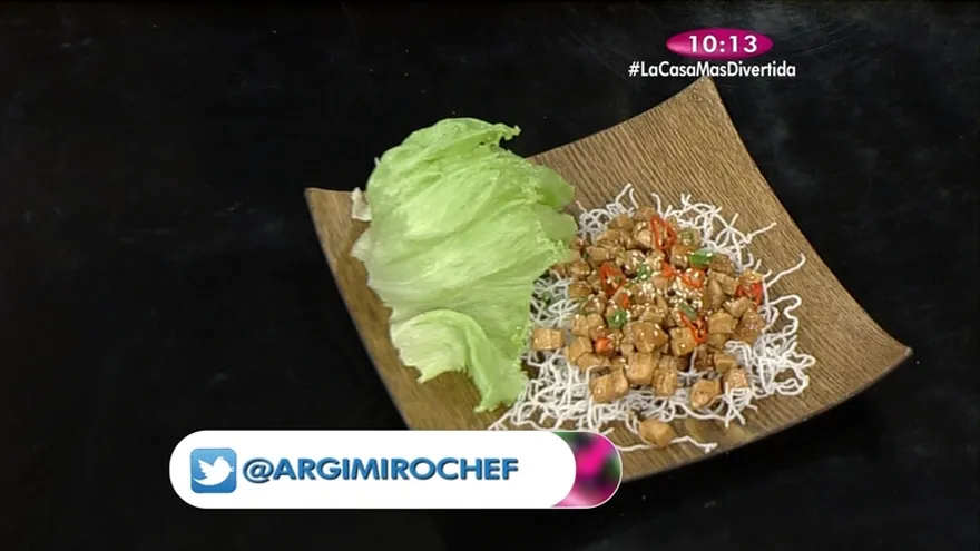 Receta - Wrap de lechuga rellena de cerdo