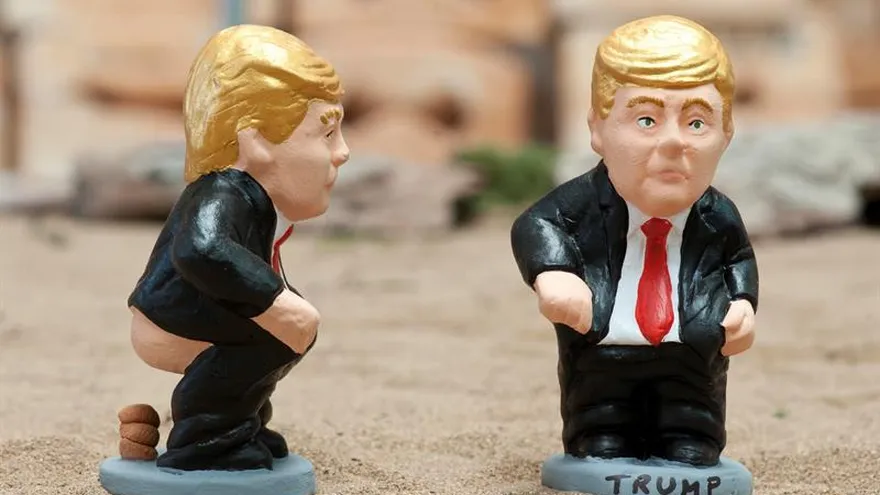 En la foto, los "caganers" del presidente electo de Estados Unidos, Donald Trump.