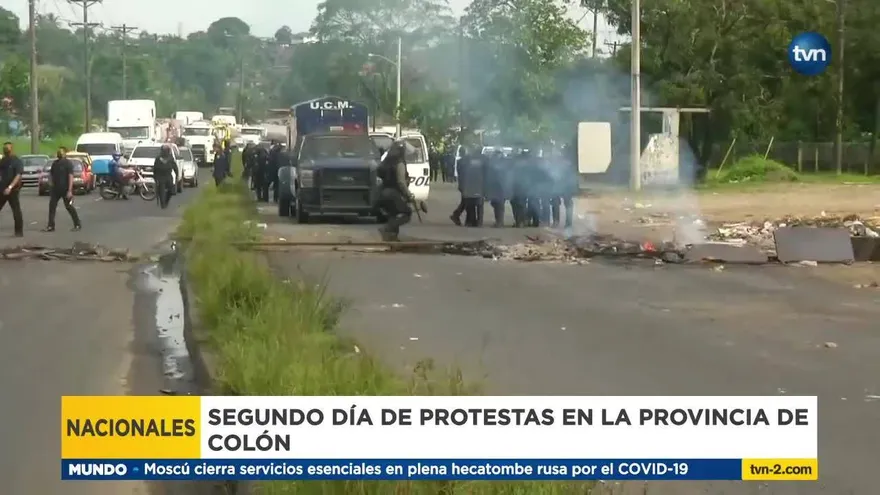 Colón amaneció paralizado con las protestas