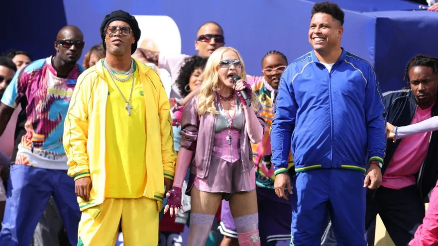 Madonna en su más reciente presentación en la clausura del Mundial de 2026.