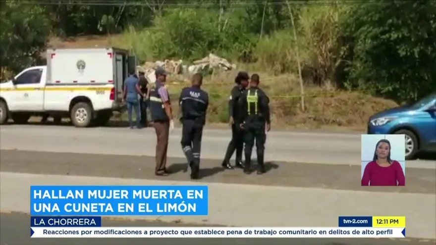 Encuentran muerta a mujer en una cuneta en El Limón de La Chorrera