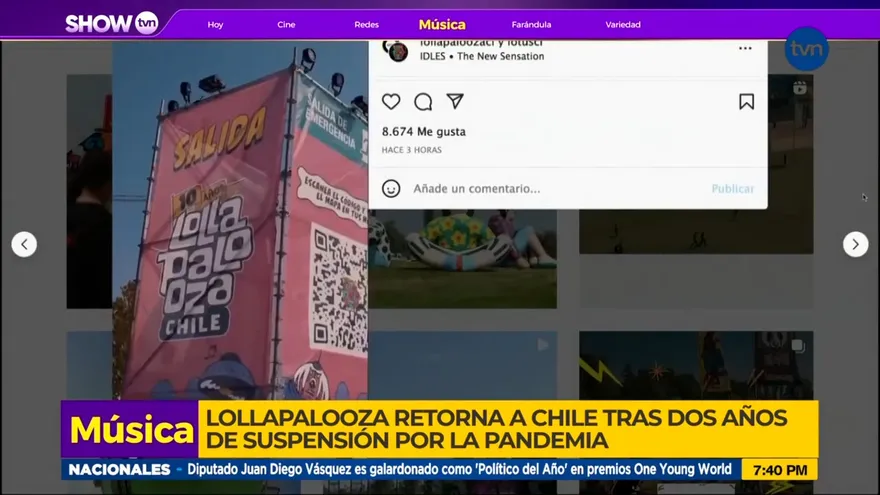 El festival de música Lolapalooza retorna a Chile tras 2 años de suspensión.