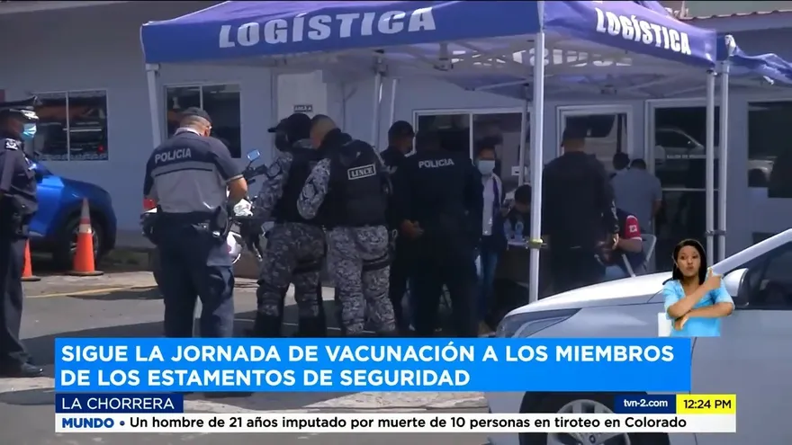 Jornada de vacunación en Panamá Oeste prosigue con estamentos de seguridad