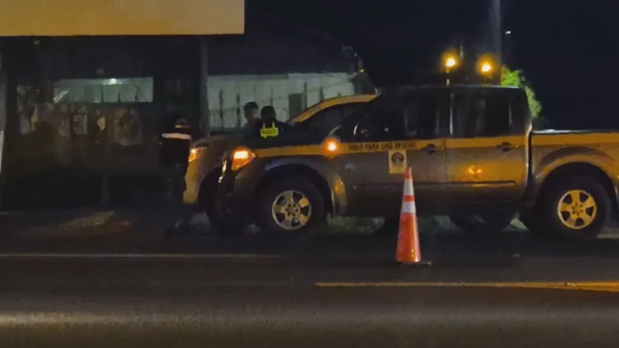 Escena del accidente en la Vía Panamericana, donde murió un hombre de 57 años en Chiriquí.