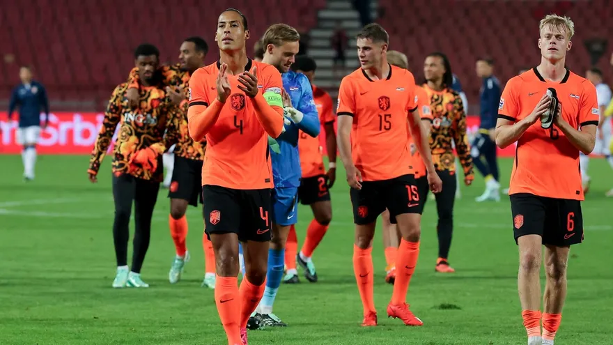 Jugadores de Países Bajos celebran