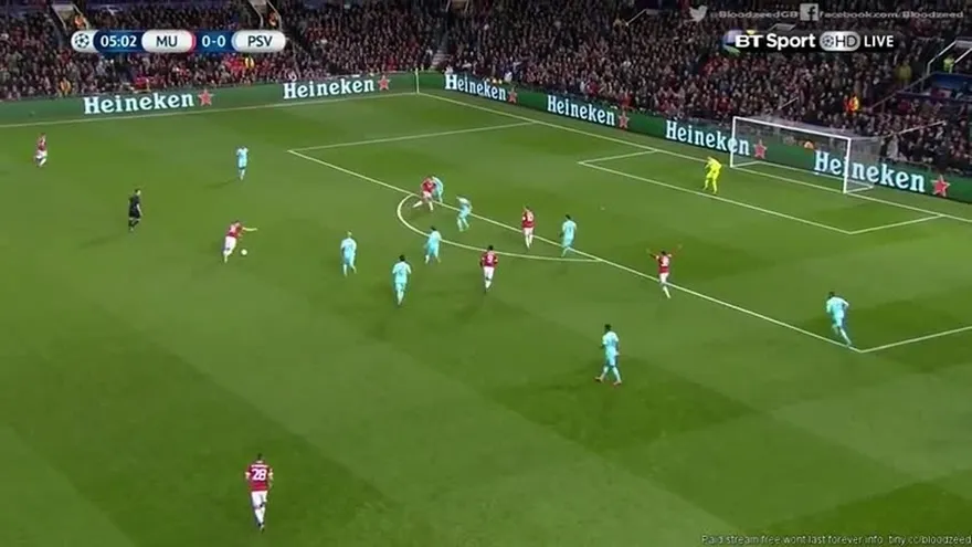 Manchester United empató 0-0 con PSV Eindhoven