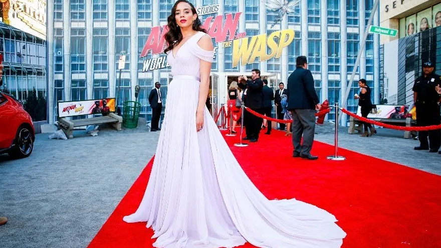 En la imagen, la actriz  Hannah John-Kamen en el estreno de la película "Ant-Man y la Avispa" en Los Ángeles, California.