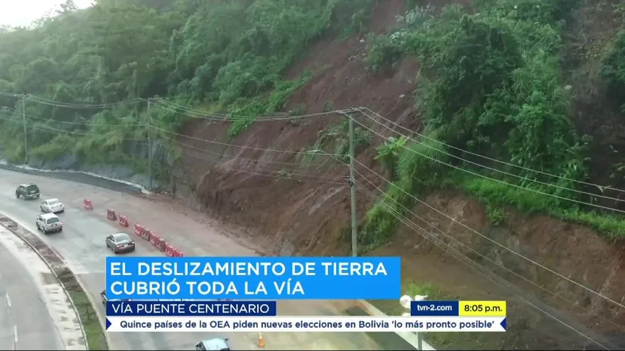 Deslizamientos de tierra en la vía hacía el Puente Centenario podrían repetirse