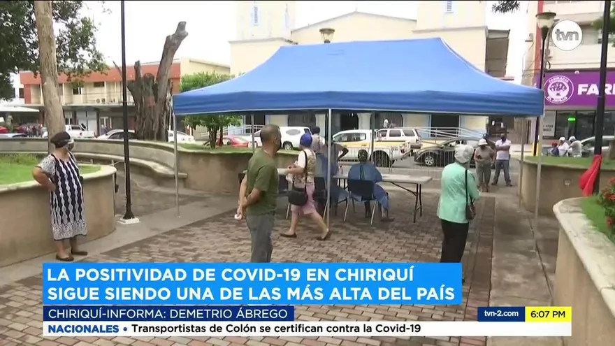 Alta positividad de Covid-19 en Chiriquí