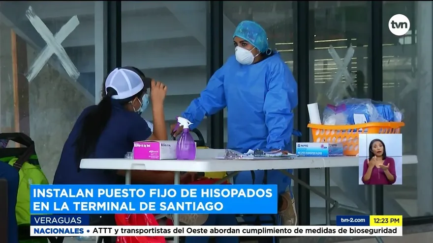 Refuerzan medidas de bioseguridad en terminal de Santiago