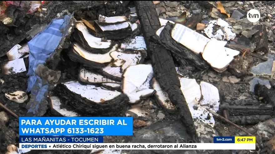 Familia lo pierde todo por el incendio de su vivienda