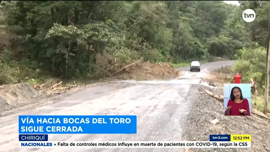 Vía hacia la provincia de Bocas del Toro se mantiene obstruida