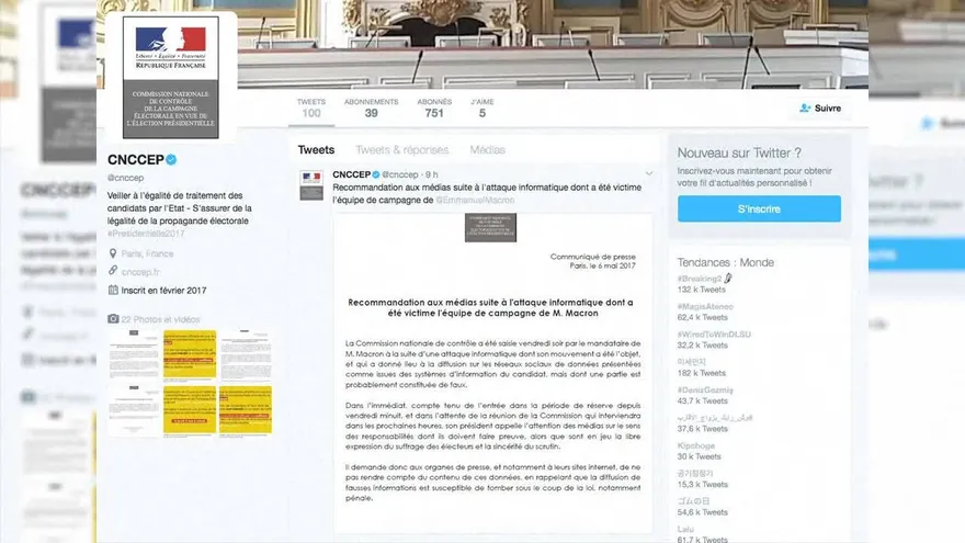 Francia alza el tono tras ataque informático a Macron