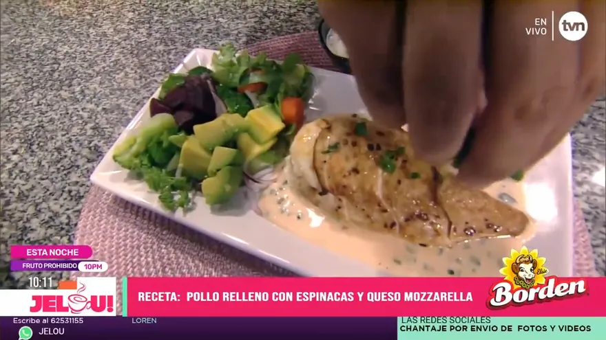 Receta: Pollo relleno de espinaca y queso (final)