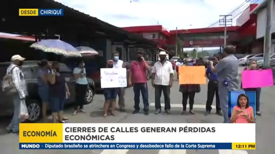 Cierres han provocado perdidas económicas en Chiriquí