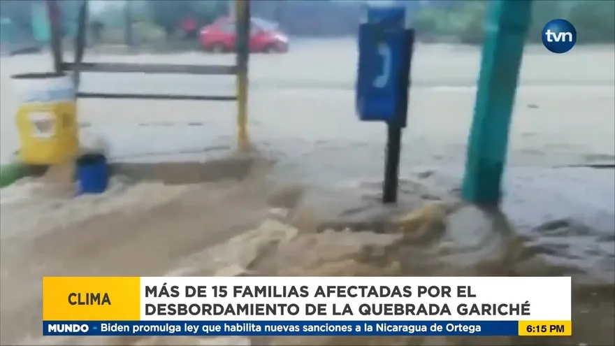 Más de 10 familias afectadas por inundaciones en Gariché en Chiriquí