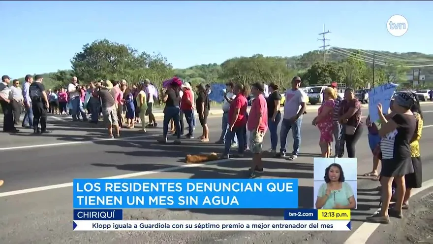 Falta de agua potable causa protestas y cierres en Las Lomas de David