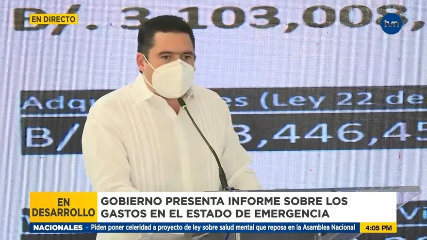 Vicepresidente Carrizo presenta el informe gastos del gobierno en pandemia