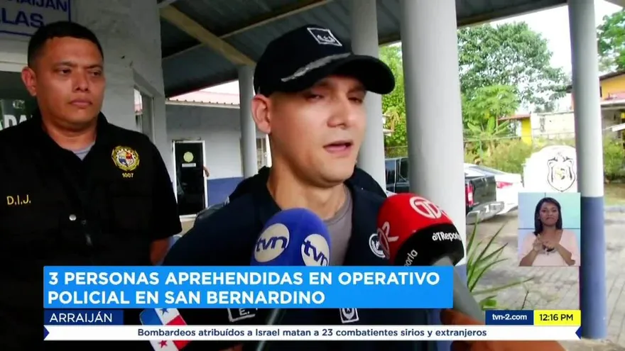 Capturan a tres personas durante operativo