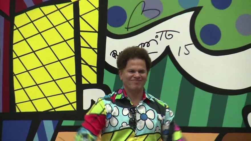 Romero Britto regala un mural a escuela de Brasil