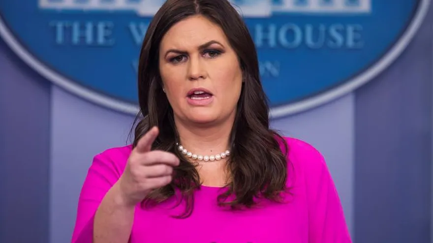 En la imagen, la portavoz de la Casa Blanca, Sarah Huckabee Sanders.