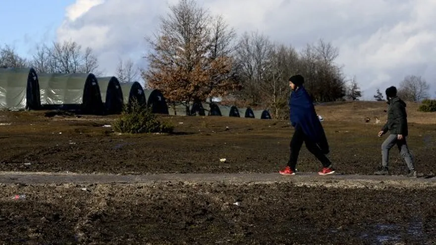 Campo de migrantes en Bosnia