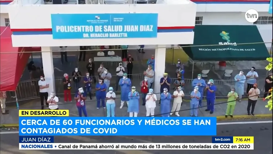 Personal del Policentro de Juan Díaz protesta