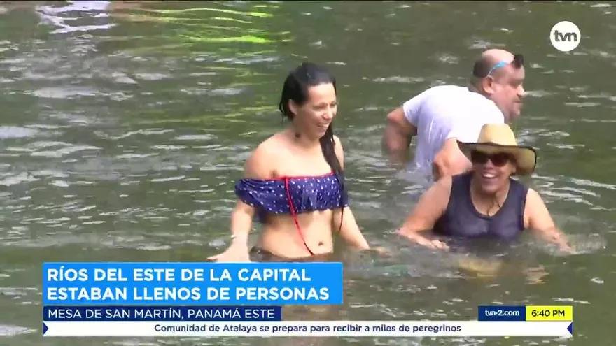 Muchas personas asisten a los ríos en Panamá Este
