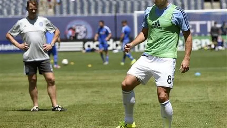 Frank Lampard del New York City FC previo al partido contra Montreal en la MLS