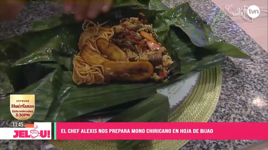 Receta: Mono chiricano en hoja de bijao (final)