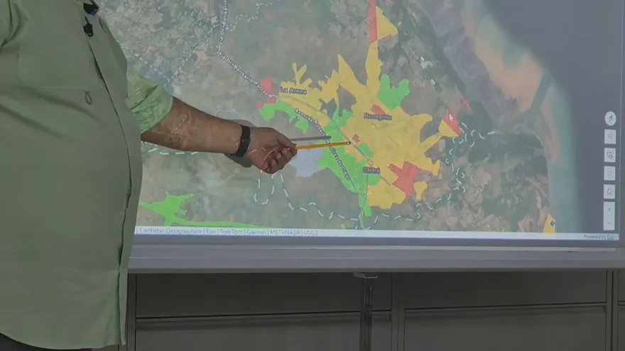 Mapa que muestra las zonas donde ya se ha recuperado el sistema de agua en Chitré