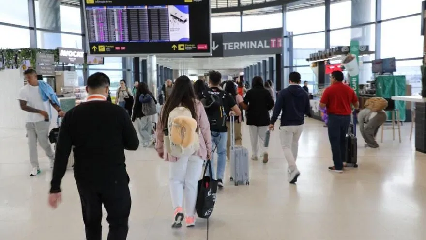 Pasajeros en el Aeropuerto Internacional de Tocumen.