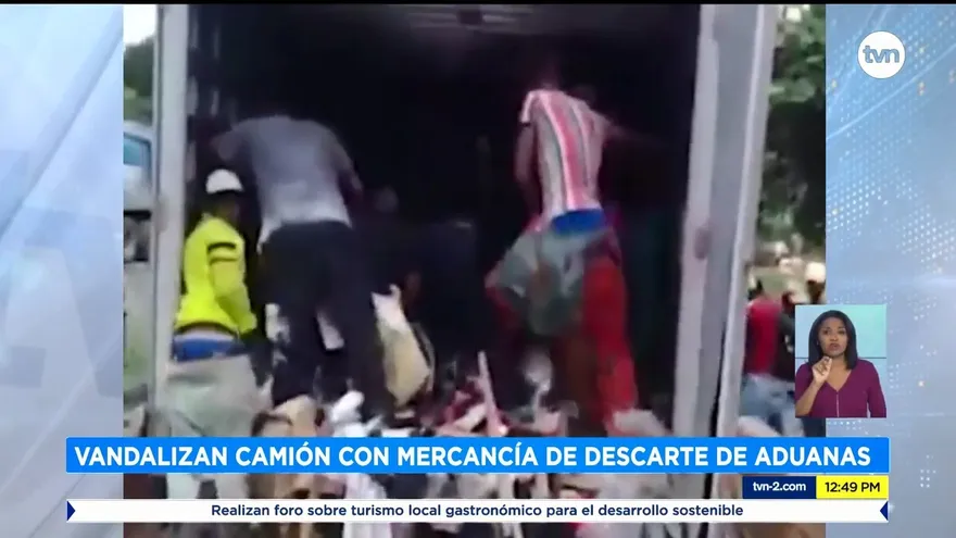 Camión de Aduanas fue saqueado en Cerro Patacón