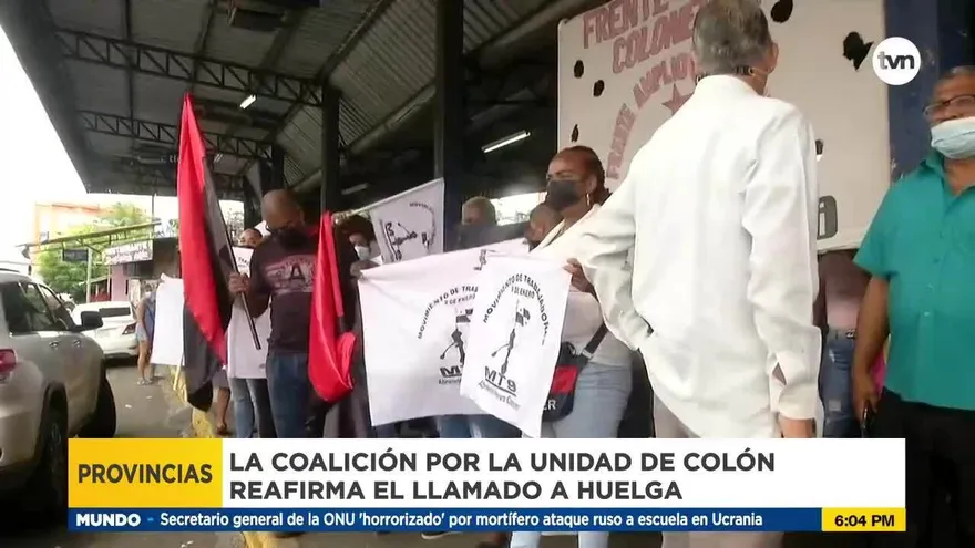 Se mantiene paro en Colón este lunes