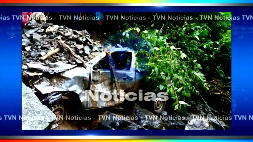 Imágenes del auto en que viajaban los docentes desaparecidos en la comarca Ngäbe Buglé