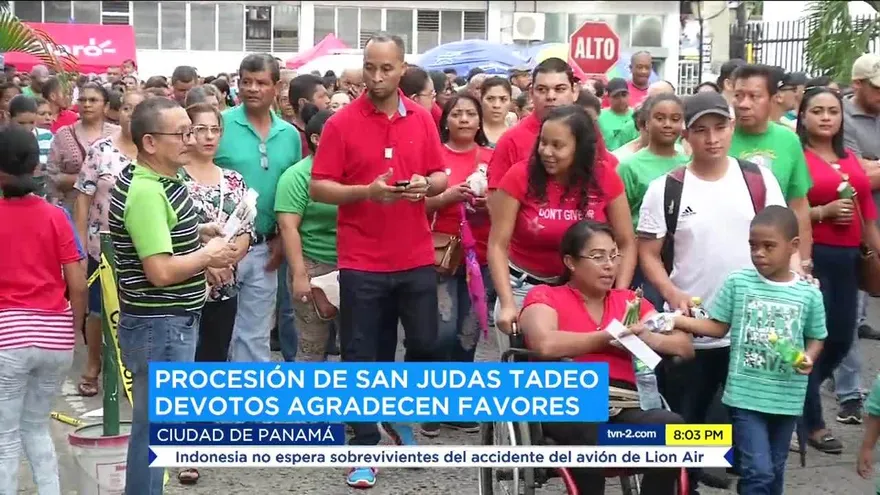 Realizan procesión en honor a San Judas Tadeo